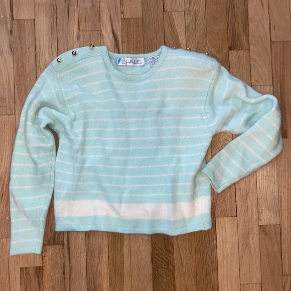Vintage Chaus Angora & Lambswool Blend Crop Sweater - Picture 1 of 11